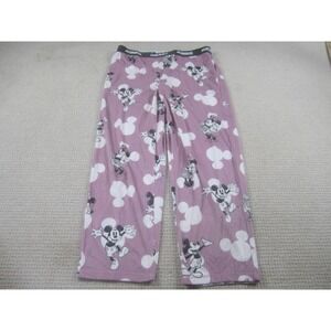 Disney Pants Youth Large 12/14 Purple Mickey‎ Minnie Mouse Pajama Sleep Lounge